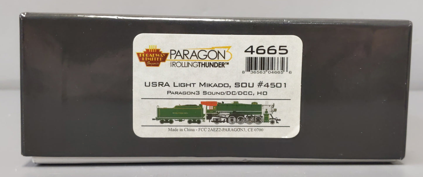 Broadway Limited 4665 HO Southern USRA Light Mikado Paragon3 #4501