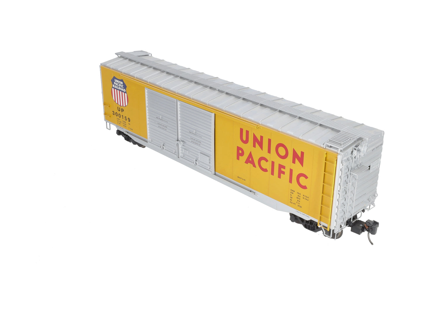 USA Trains R19301B G Union Pacific 50 Ft. Box Car with AAR Double Door (Yellow)