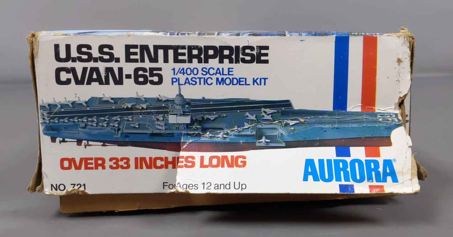 Aurora No. 721 1/400 Scale U.S.S Enterprise CVAN - 65 EX/Box