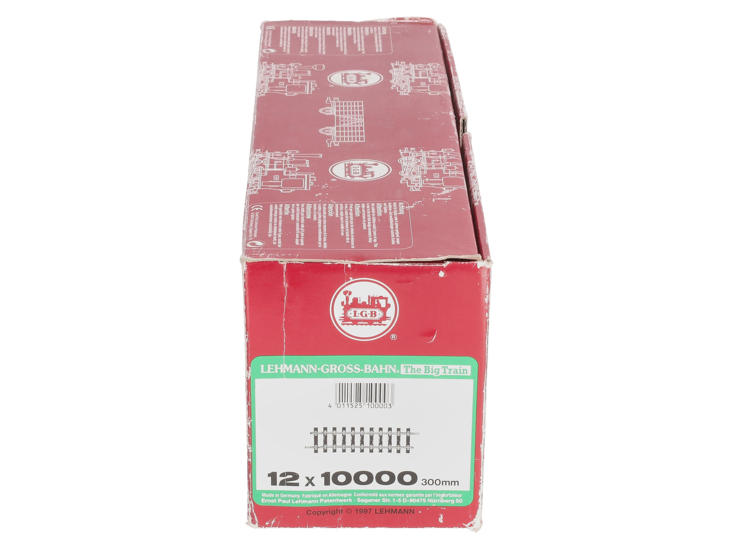LGB 10000 G Scale 12 Inch Brass Rail Straight Track Sections (Box of 12) LN/Box