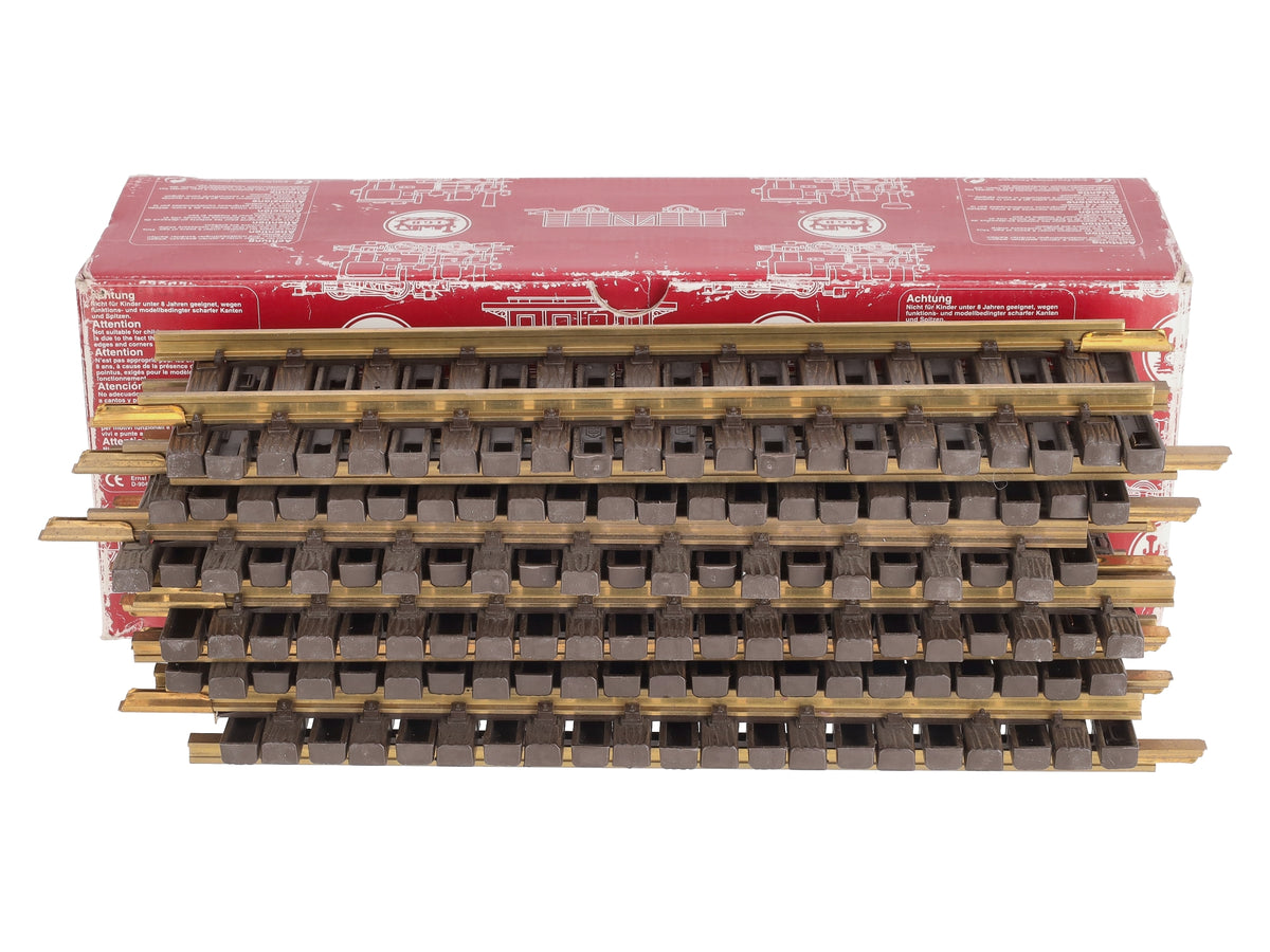 LGB 10000 G Scale 12 Inch Brass Rail Straight Track Sections (Box of 12) LN/Box