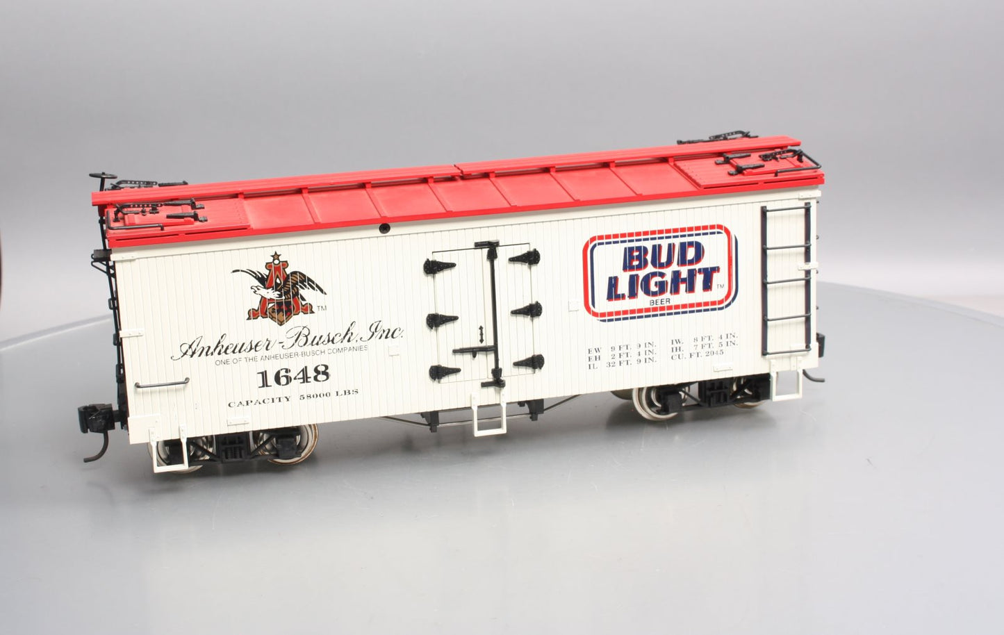 USA Trains 16016 G Bud Light Reefer Car EX