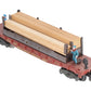 American Flyer 25016 Vintage S Southern Pacific Lumber Unloading Flatcar VG