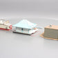 Bar Mills & Other Assorted HO Scale Assembled Laser-Cut Wood Building Kits [3] VG