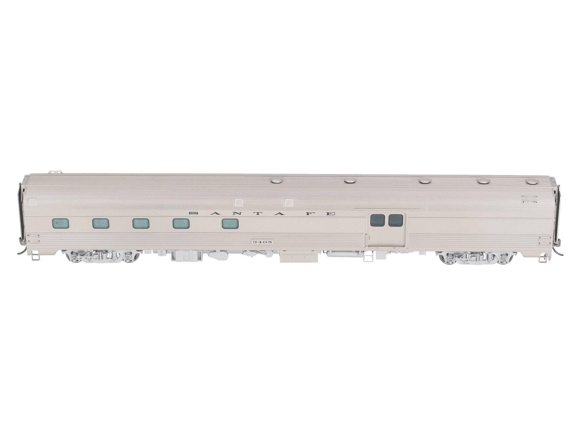 Rapido Trains 114030 HO Atchison Topeka Santa Fe Budd Baggage-Dorm Car #3405