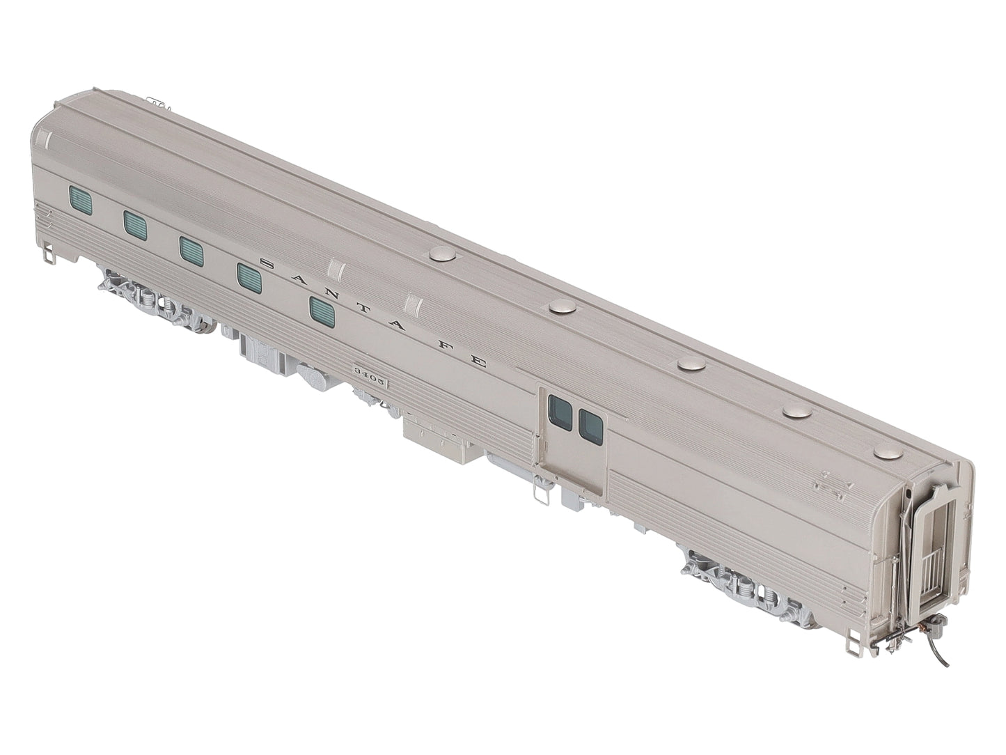 Rapido Trains 114030 HO Atchison Topeka Santa Fe Budd Baggage-Dorm Car #3405