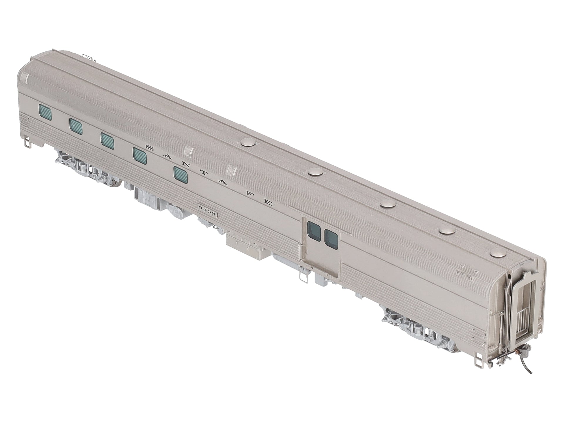 Rapido Trains 114030 HO Atchison Topeka Santa Fe Budd Baggage-Dorm Car #3405
