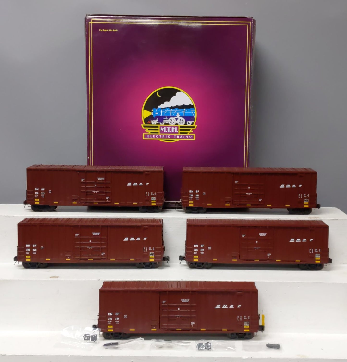 MTH 20-90411 O Burlington Northern Santa Fe 50' High Cube Box Car Set (Set of 6)