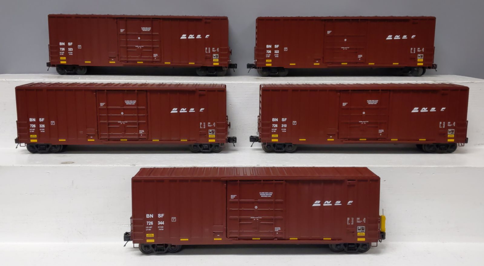 MTH 20-90411 O Burlington Northern Santa Fe 50' High Cube Box Car Set (Set of 6)