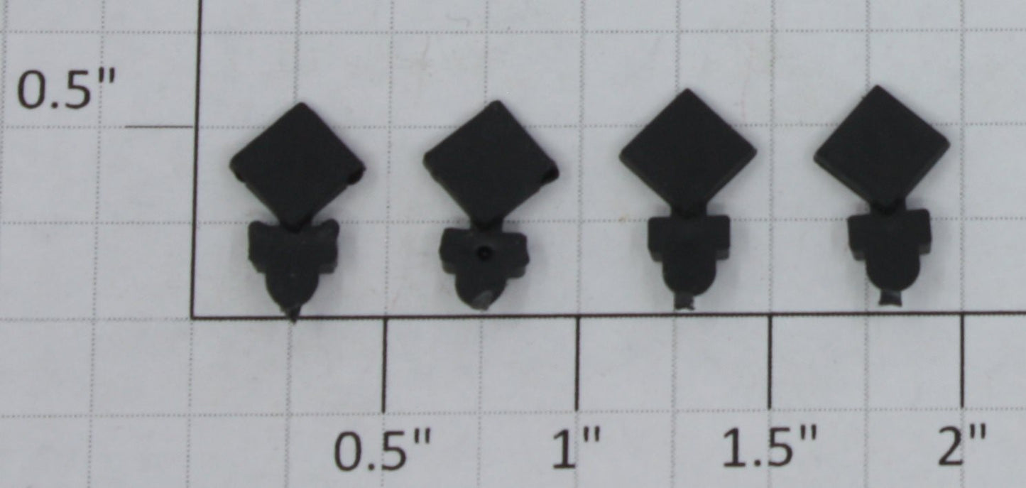 K-Line K6300-7 Black Diamond Blank Placard Warning Sign (Set of 4)