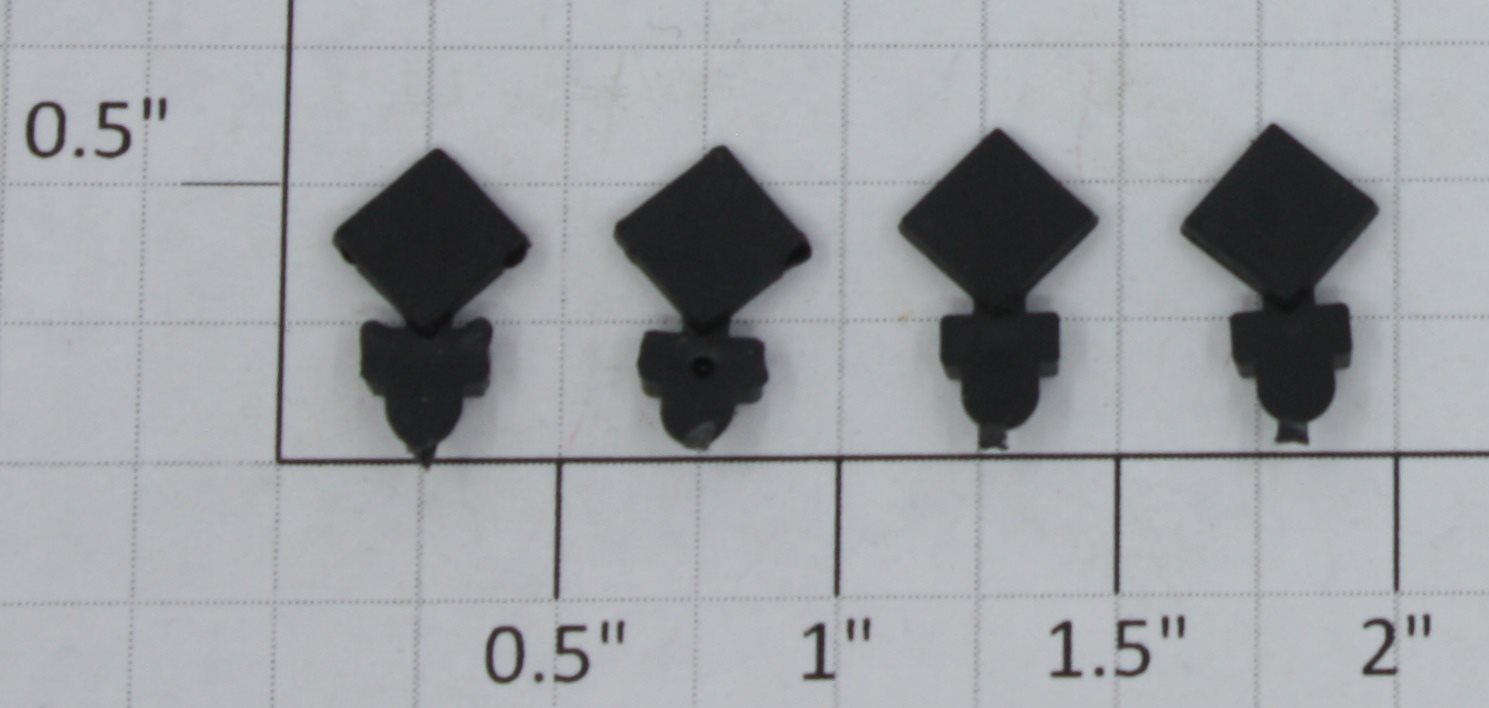 K-Line K6300-7 Black Diamond Blank Placard Warning Sign (Set of 4)