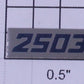 Lionel 19150-10 #2503 C&O Aluminum Passenger Car Number Board w Adhesive