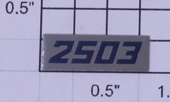 Lionel 19150-10 #2503 C&O Aluminum Passenger Car Number Board w Adhesive