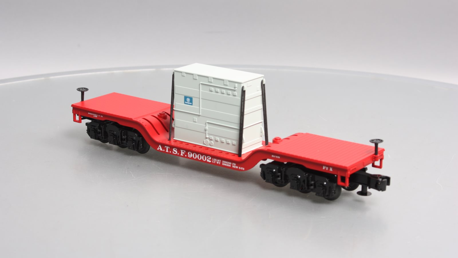 MTH 30-76480 O Santa Fe Deep Center Flat w/Transformer
