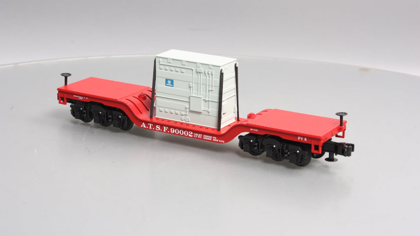 MTH 30-76480 O Santa Fe Deep Center Flat w/Transformer
