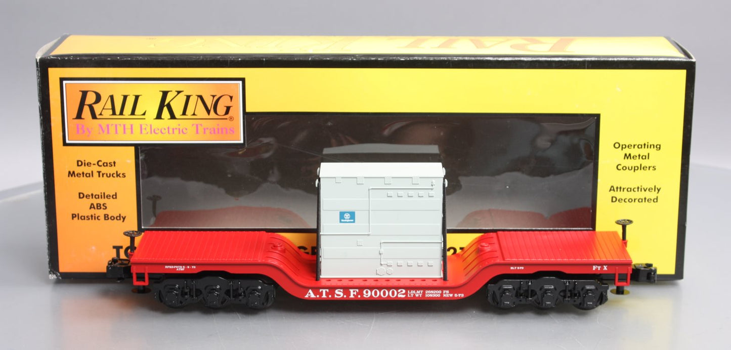 MTH 30-76480 O Santa Fe Deep Center Flat w/Transformer