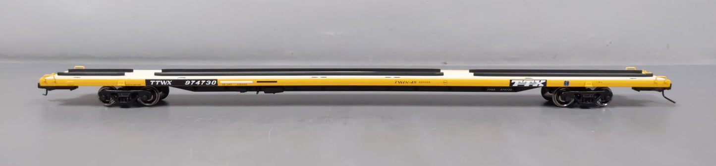 Atlas 7986-3 "O" TTX 89'4" Flat Car #974730 (2-Rail) LN/Box