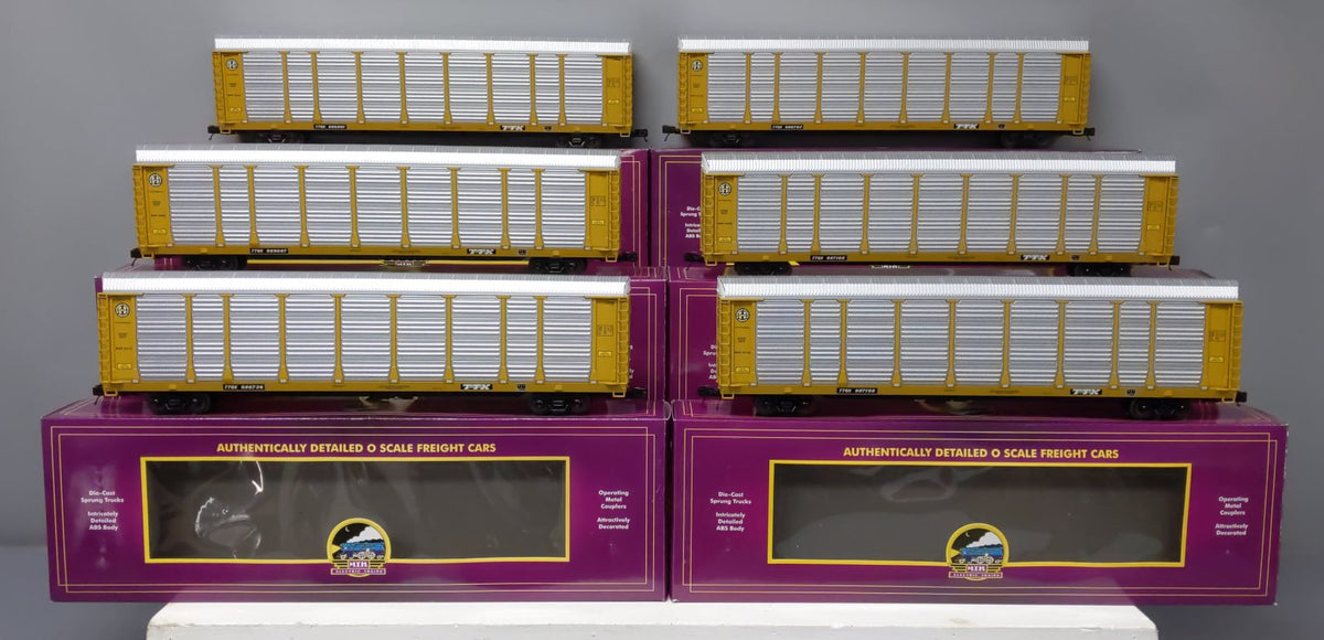 MTH 20-90525 O BNSF Corrugated Auto Carrier Set (Set of 6)