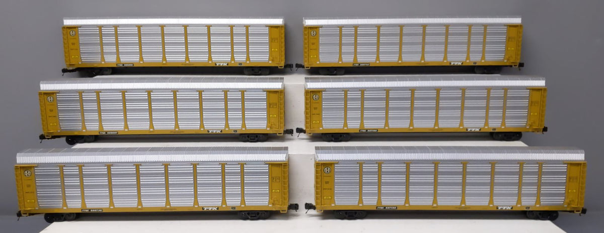MTH 20-90525 O BNSF Corrugated Auto Carrier Set (Set of 6)