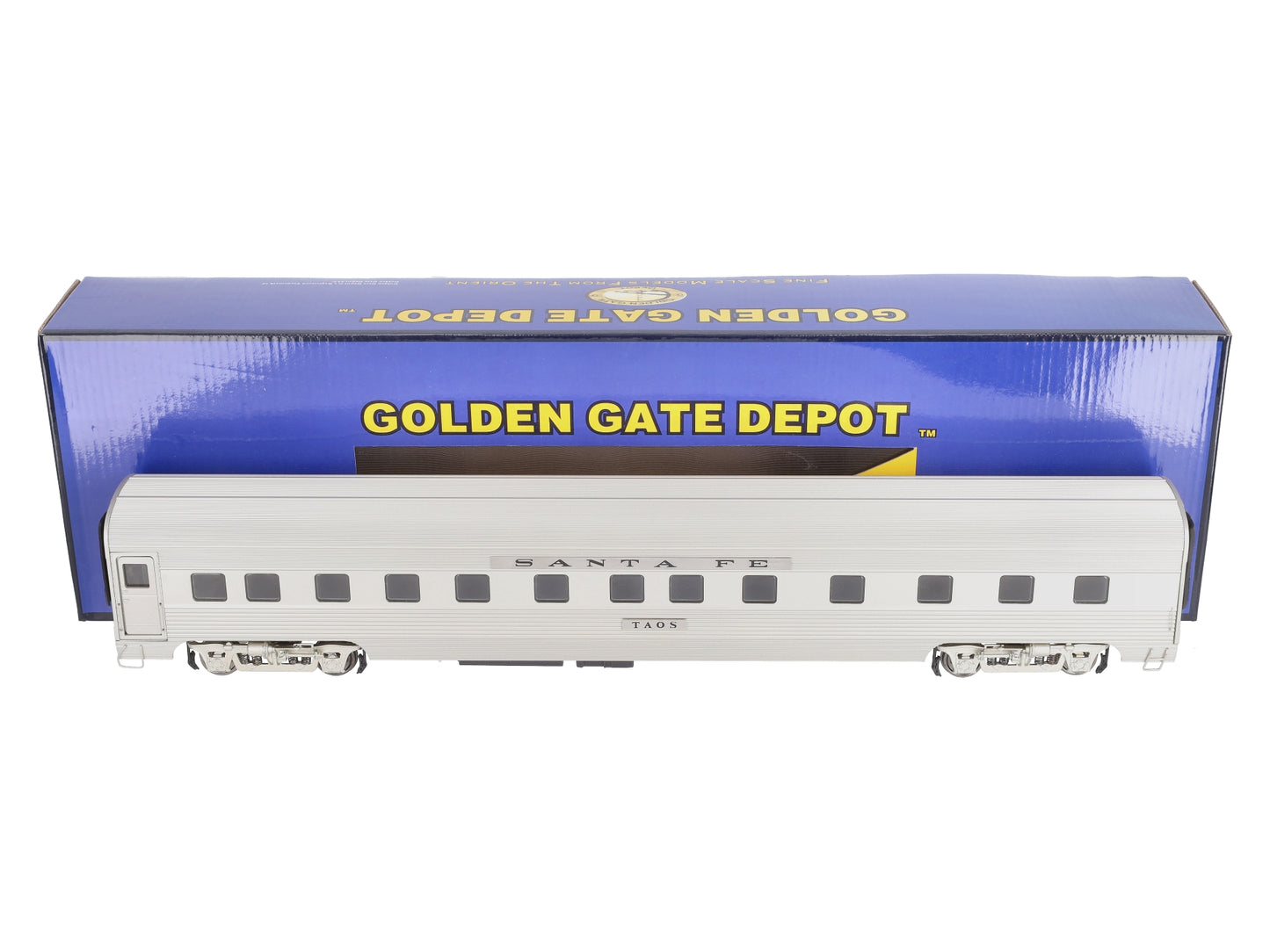 Golden Gate Depot O Santa Fe "Taos" Aluminum 1937 Super Chief Sleeper (2-Rail) LN/Box