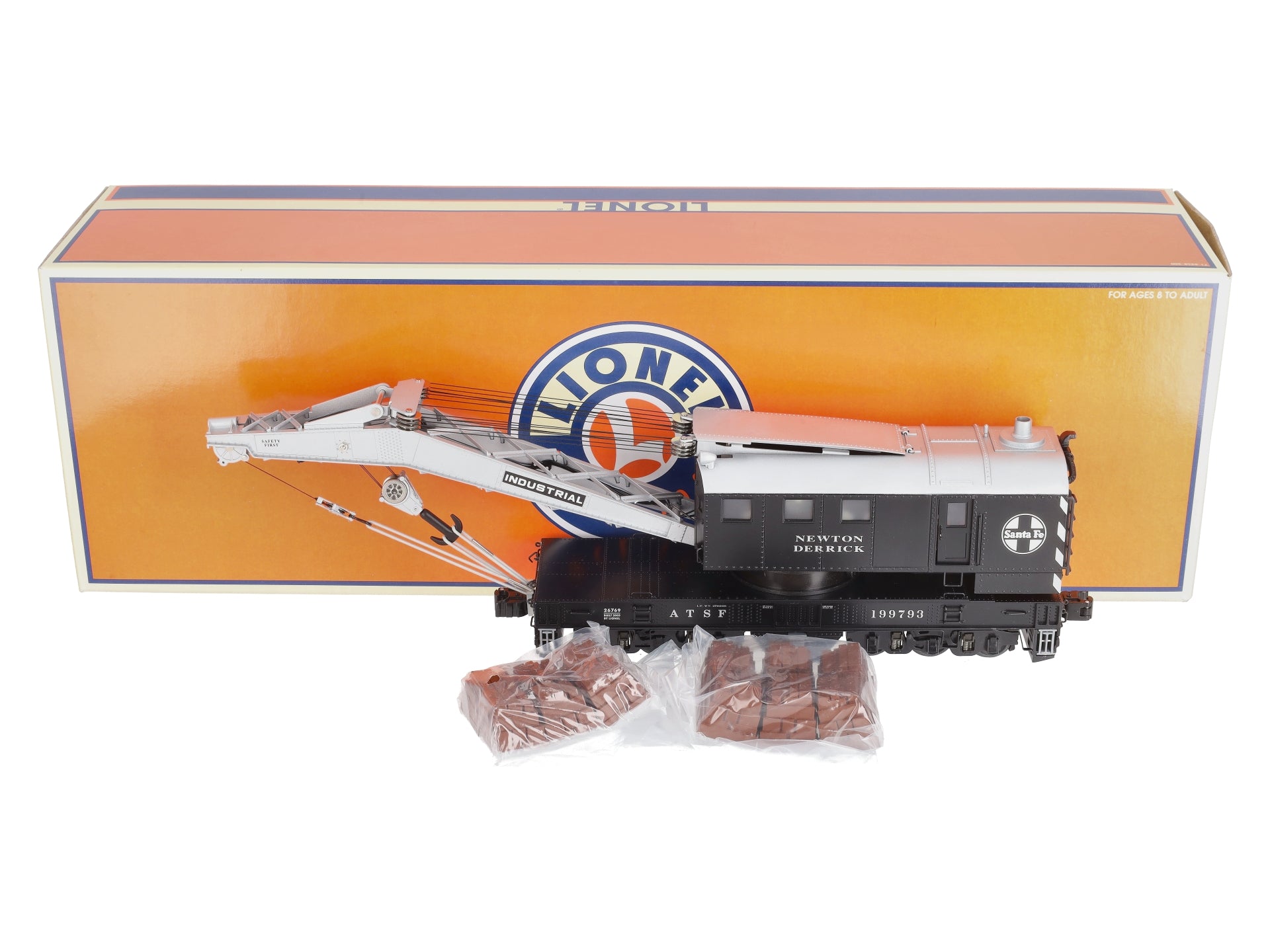 Lionel 6-26769 O Gauge Santa Fe Crane Car with TMCC #199793 LN/Box