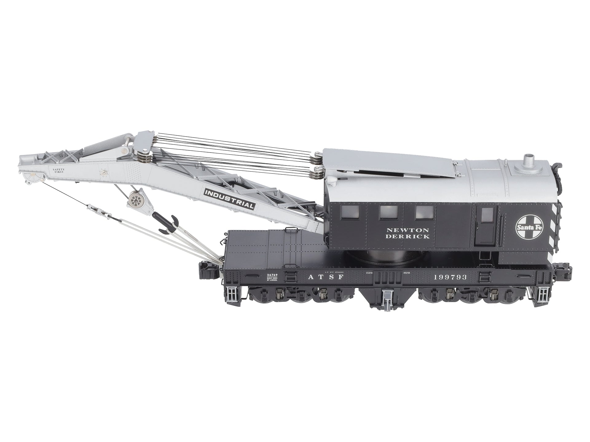 Lionel 6-26769 O Gauge Santa Fe Crane Car with TMCC #199793 LN/Box