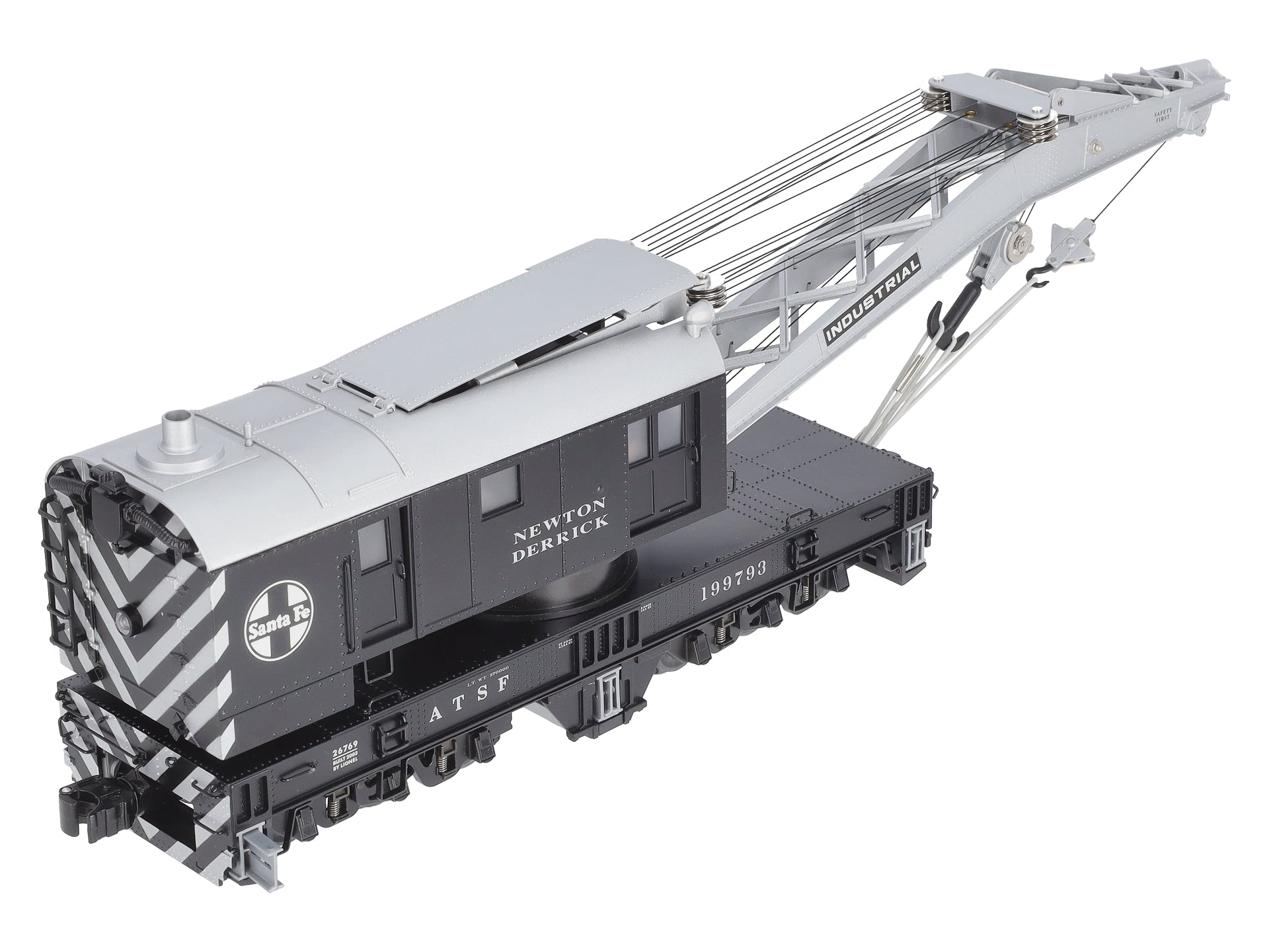Lionel 6-26769 O Gauge Santa Fe Crane Car with TMCC #199793 LN/Box