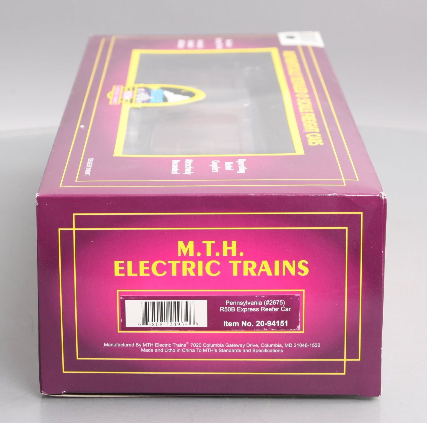 MTH 20-94151 O Pennsylvania R50B Express Refrigerator Car #2675