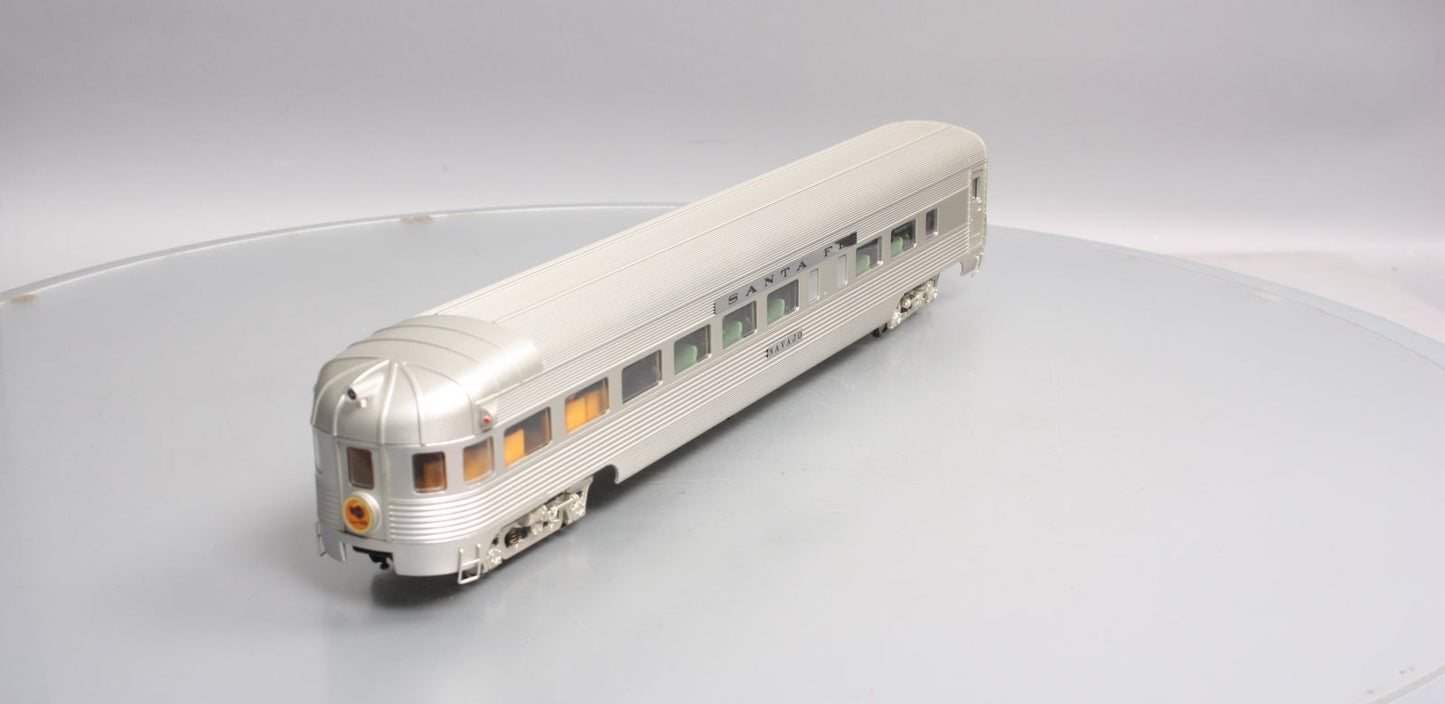 Golden Gate Depot O Santa Fe Aluminum "Navajo" Observation Car (2-Rail) EX/Box