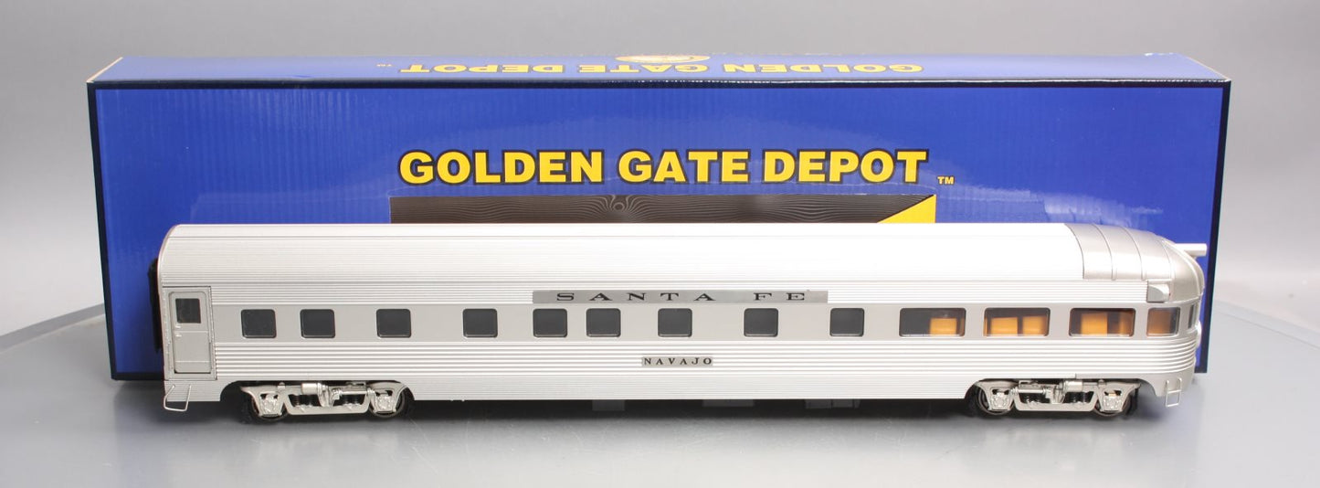 Golden Gate Depot O Santa Fe Aluminum "Navajo" Observation Car (2-Rail) EX/Box