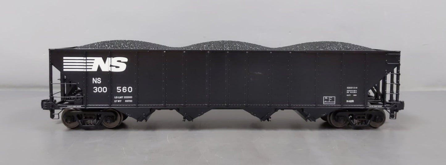 MTH 70-75036 G Scale Norfolk Southern 4 Bay Hopper #300560 w Load (Metal Wheels)