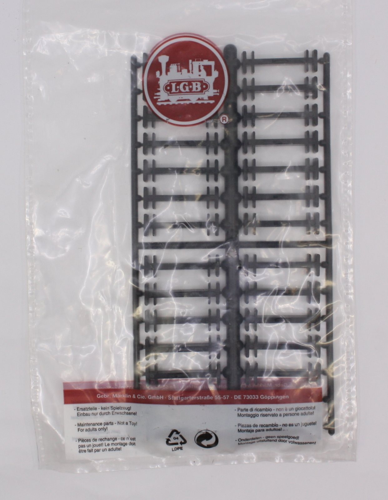 LGB 11500 G Gauge Black Plastic Track Lock Clip Set (Pack of 28)