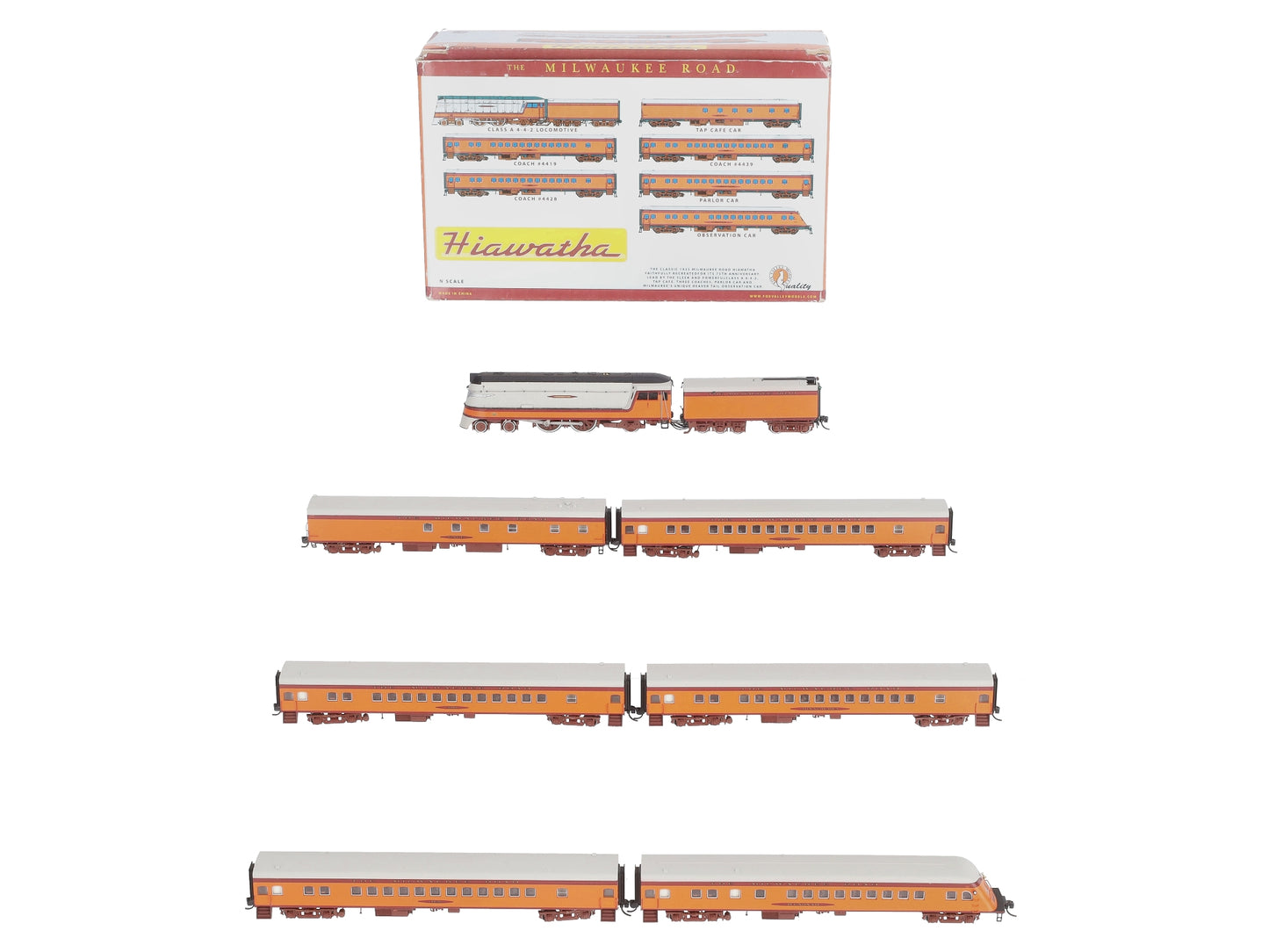 Fox Valley Models 40001 N Milwaukee Hiawatha Steam Passenger Train Set EX/Box