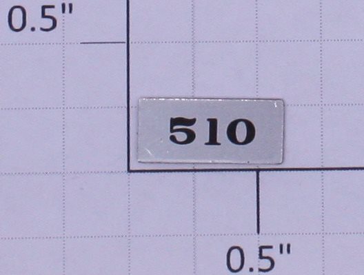 Lionel 39138-30 #510 Santa Fe Full Vista Dome Car Number Board Sticker