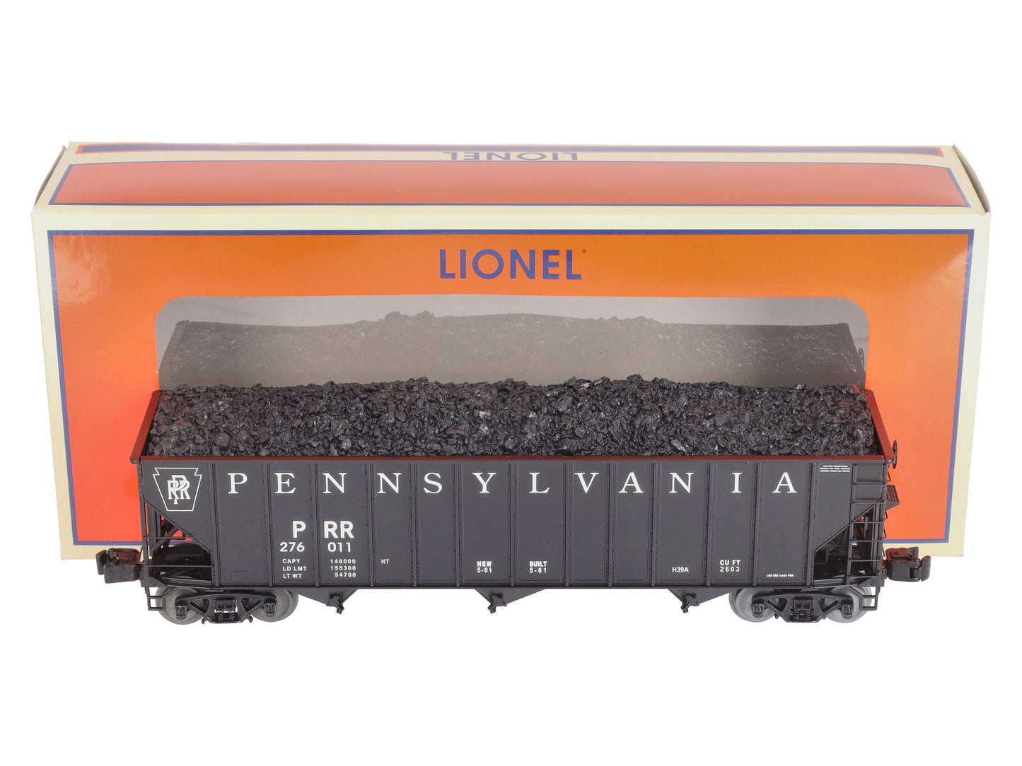 Lionel 6-29787 O Gauge Pennsylvania Railroad 3-Bay Hopper Car #276011