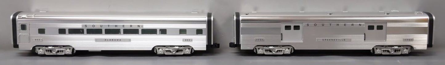 Lionel 6-29158 O Gauge Southern Aluminum 2 Car Passenger Set