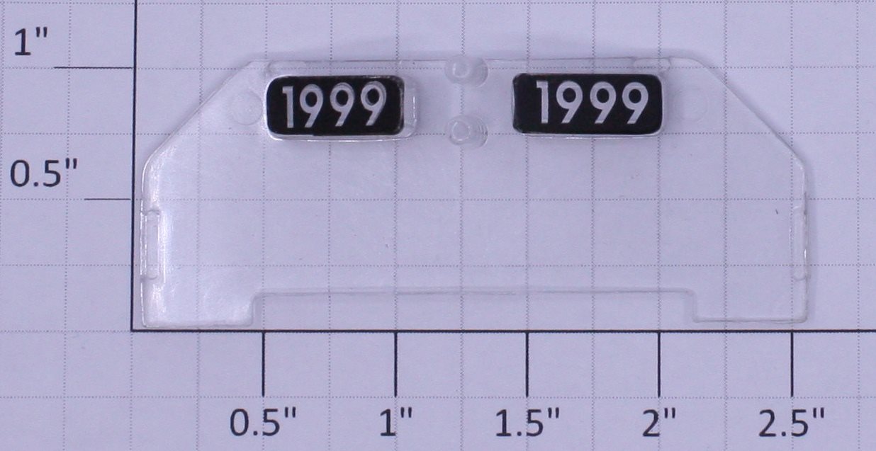 Lionel 18585-67 #1999 SD-40 Windshield Number Board and Lens Insert