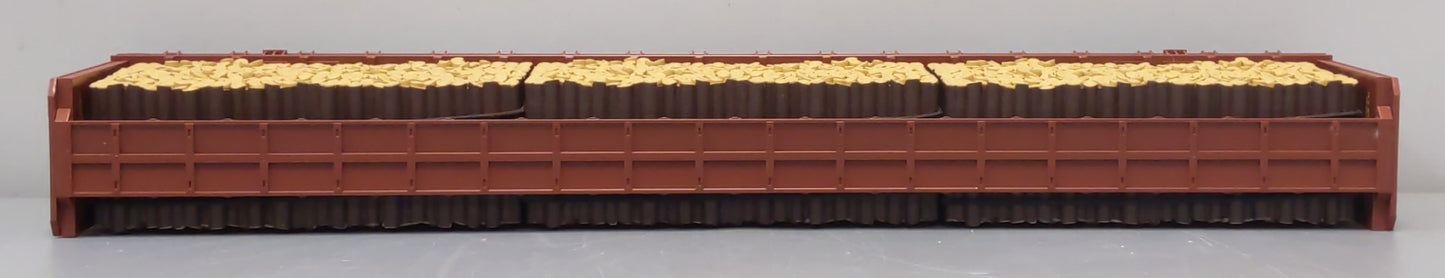 MTH 20-98212 O Gauge Union Pacific Center I-Beam Flat Car w/ Log Load #2362 LN/Box