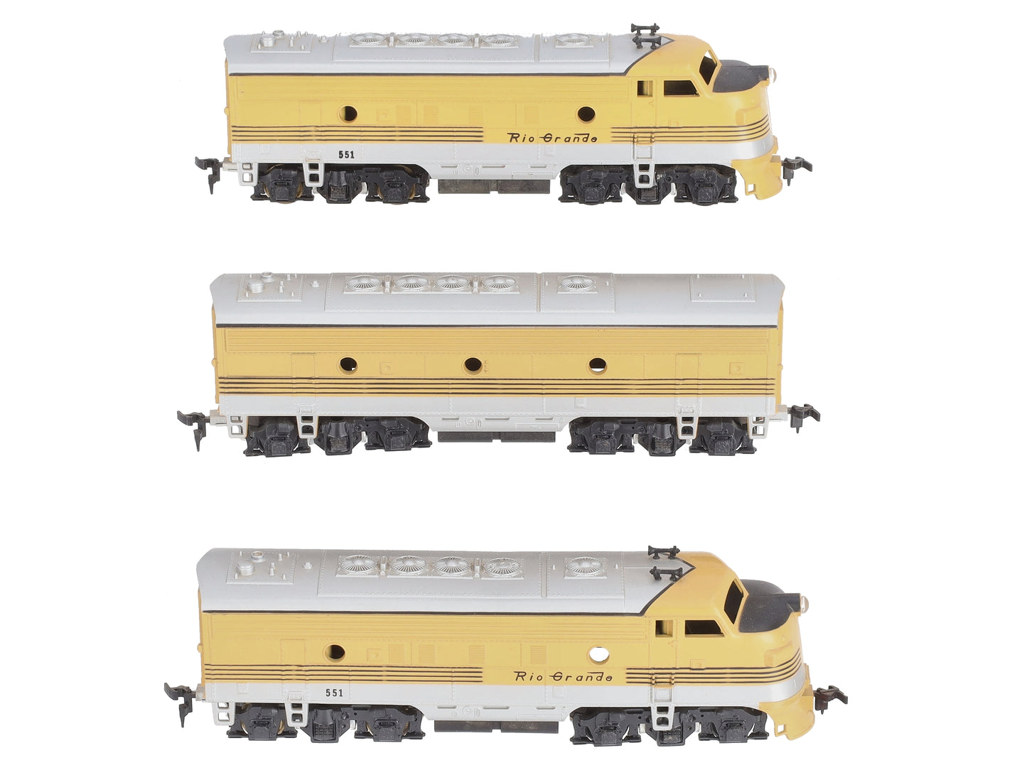 Tyco HO Scale Rio Grande ABA Diesel Locomotives [3] EX