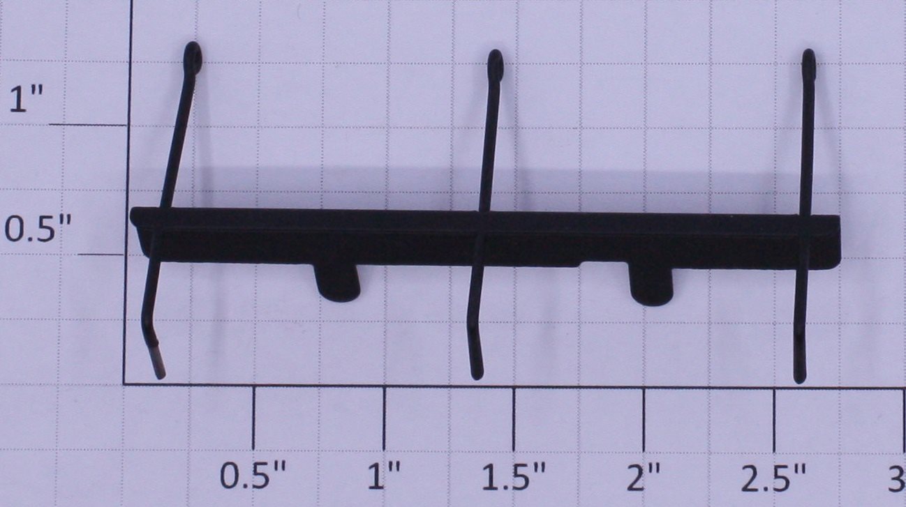 Lionel 18301-18 Black FM Short Handrail 3-Stanchion Bracket Assembly