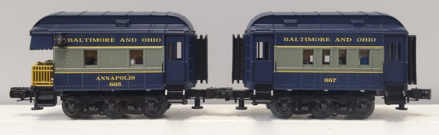RMT 93023-2 O Gauge B&O Peep Mini Passenger Cars (Set of 2) #667/665