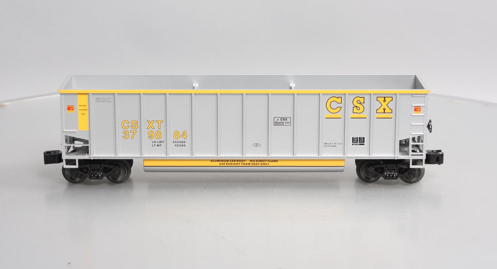 Lionel 6-17427 O Gauge CSX Bathtub Gondola #379884 LN/Box