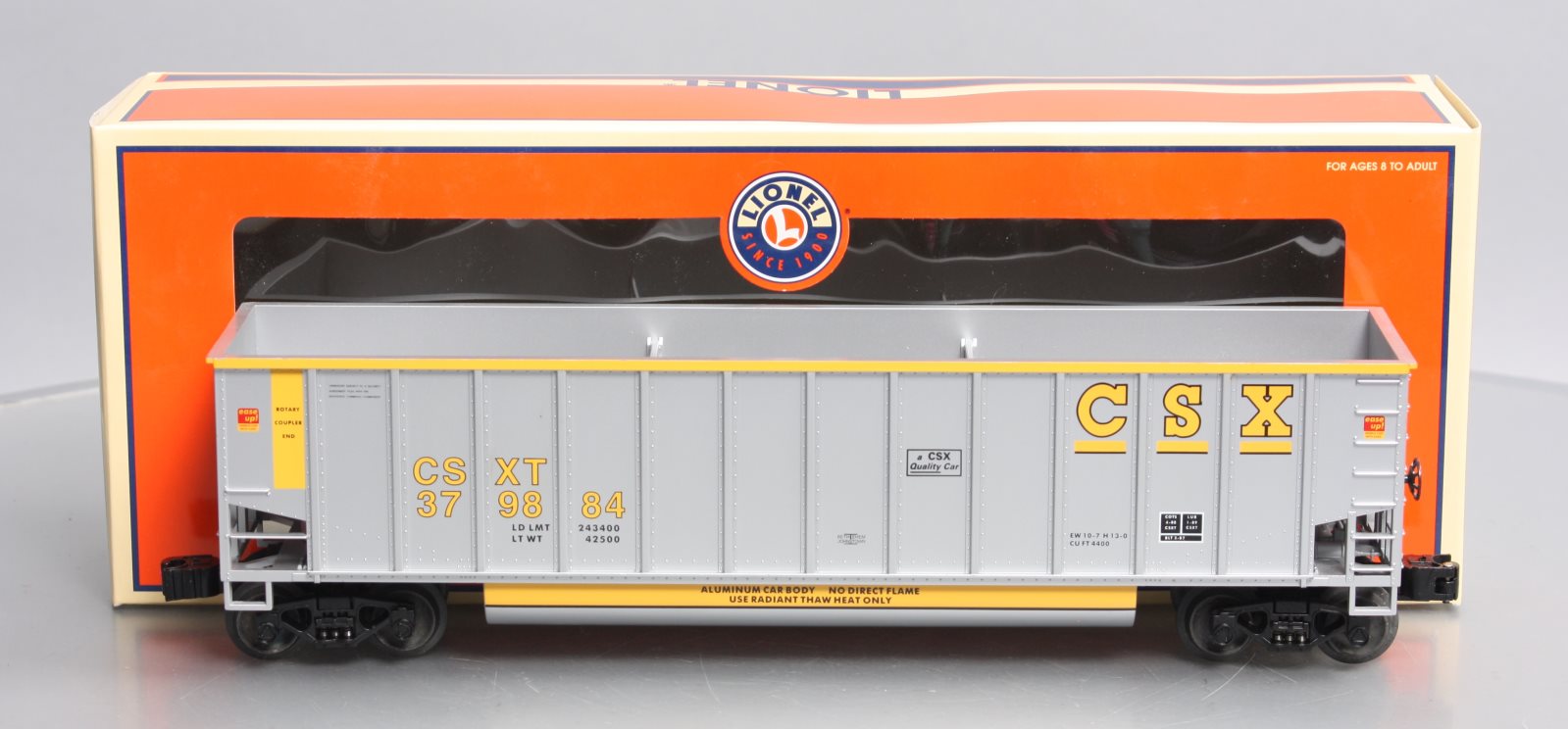 Lionel 6-17427 O Gauge CSX Bathtub Gondola #379884 LN/Box