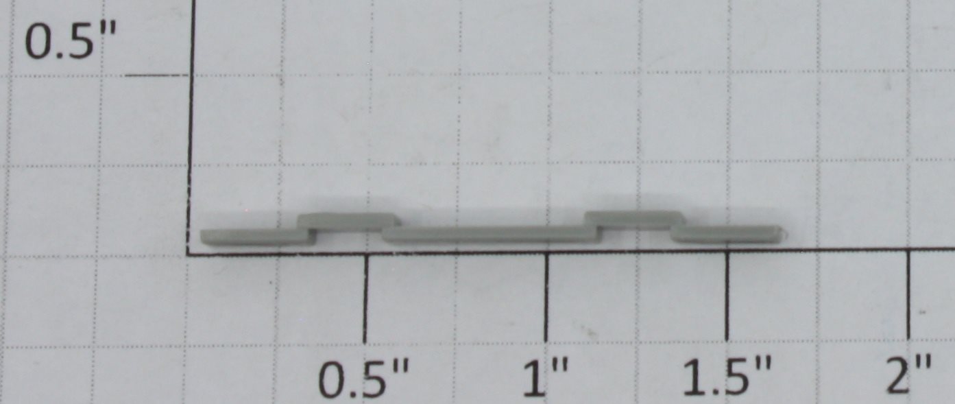 K-Line K641-01-04 Gray Plastic Strip with Hole on Each End