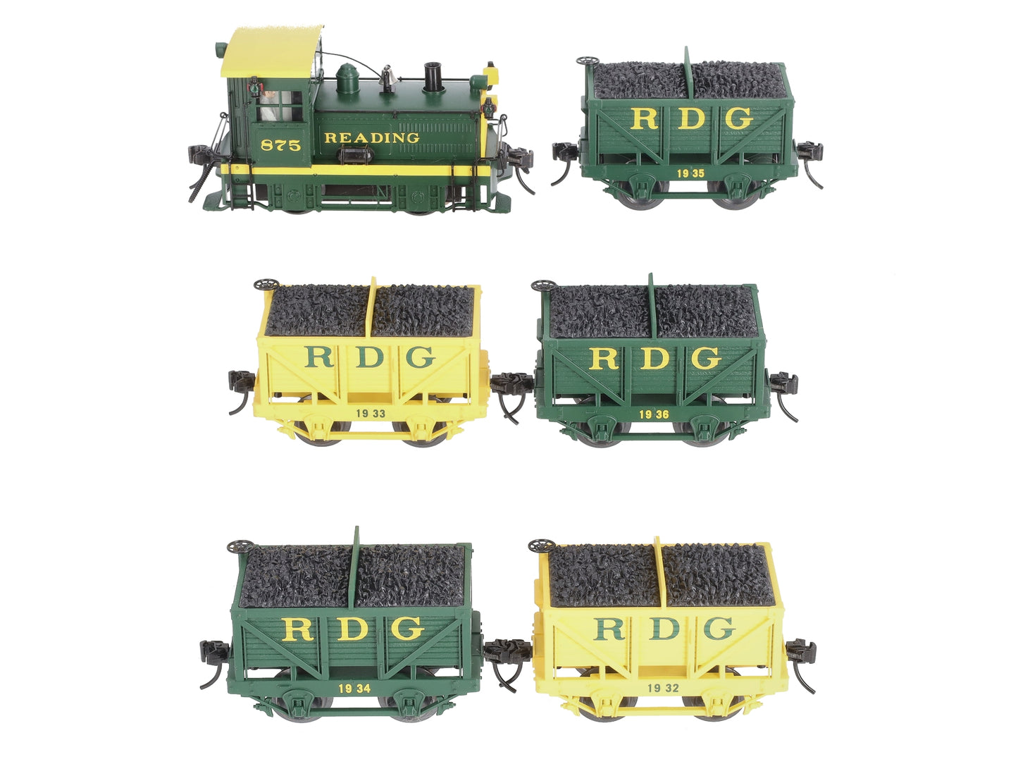 K-Line K1415 O Gauge Reading Plymouth Switcher Steam Freight Train Set EX/Box