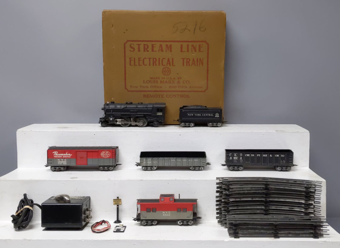 Marx 25234 Vintage O Streamline Steam Freight Set VG/Box
