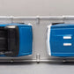 MTH 30-7666 O Gauge Auto Carrier w Two 1967 Camaros & Two 1967 Shelby Mustangs LN