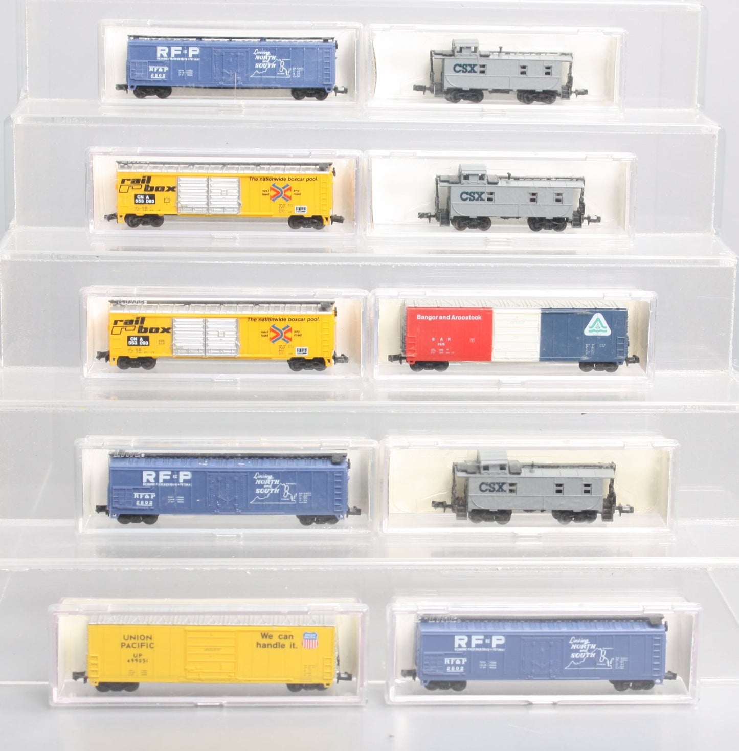 Life Like N Scale Assorted Freight Cars [10] EX