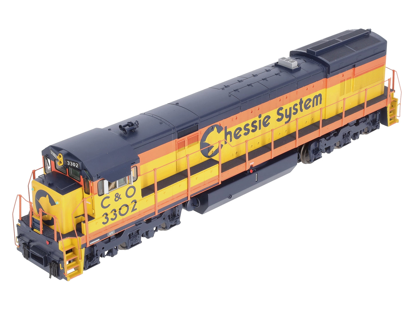 MTH 20-2845-2 O Chessie U30C Diesel Engine w/PS2 #3300 (Scale Wheels)
