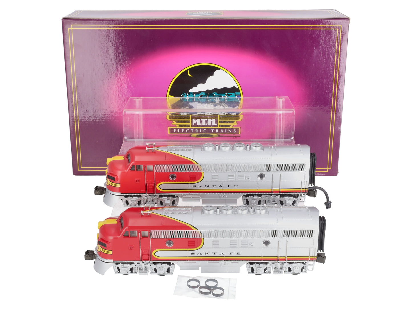 MTH 20-2151-1 O Gauge Santa Fe F3 AA Diesel Engine Set #20/21 w/PS1 LN/Box